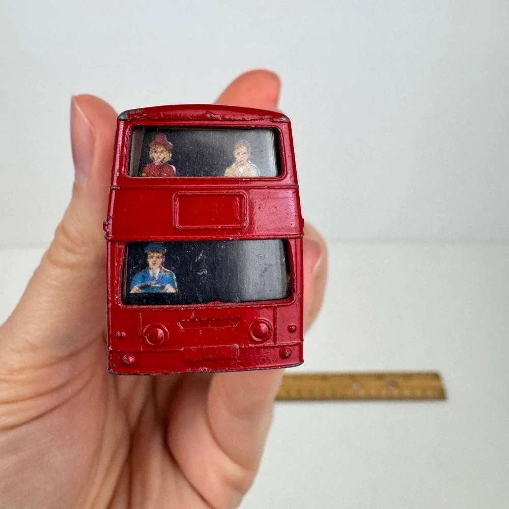 Vtg Coca Cola Coke Soda Mini Red Double Decker Corgi Juniors Toy Bus Die Cast